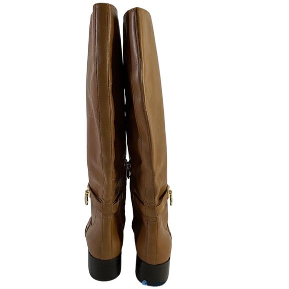 Michael Kors Brown Leather Tall Boots 9M Y2K Runway 2025 - Picture 3 of 6